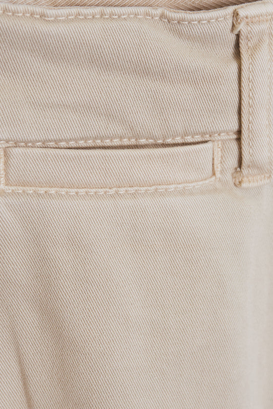 Pantalón cargo algodón beige