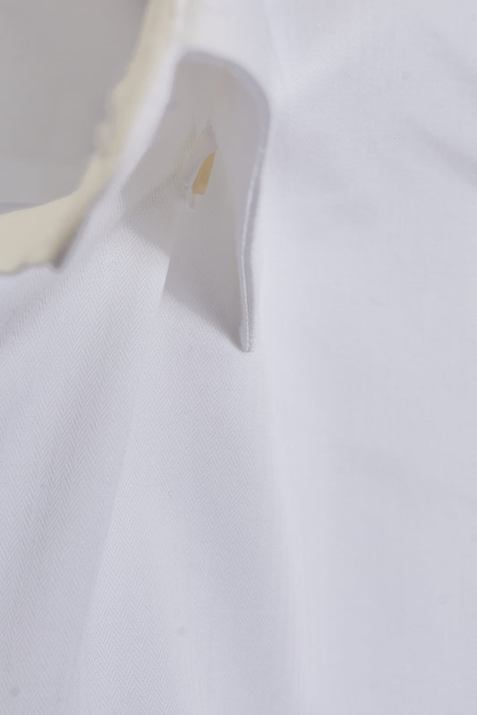 Camisa cuello híbrido blanca
