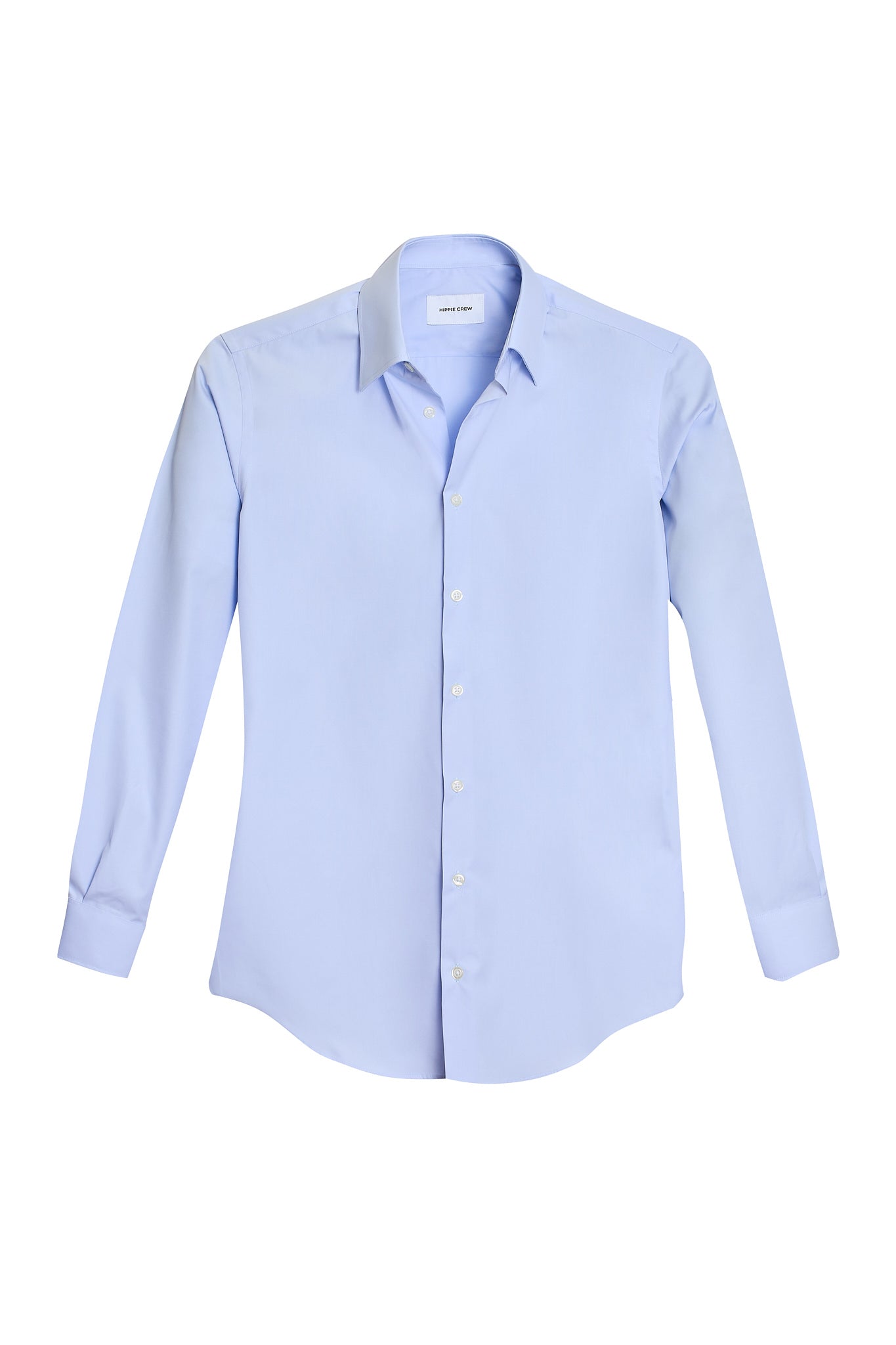 Camisa cuello híbrido azul claro