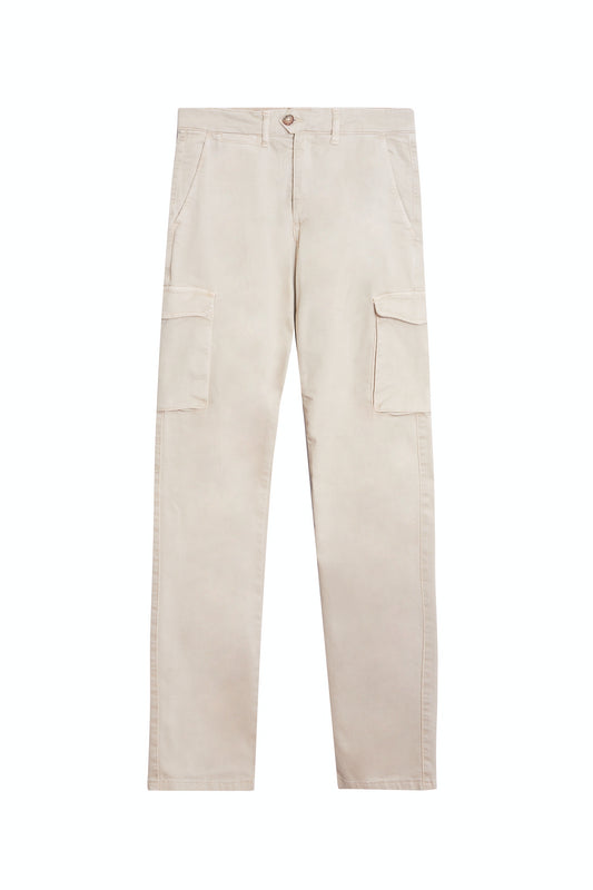 Pantalón cargo algodón beige