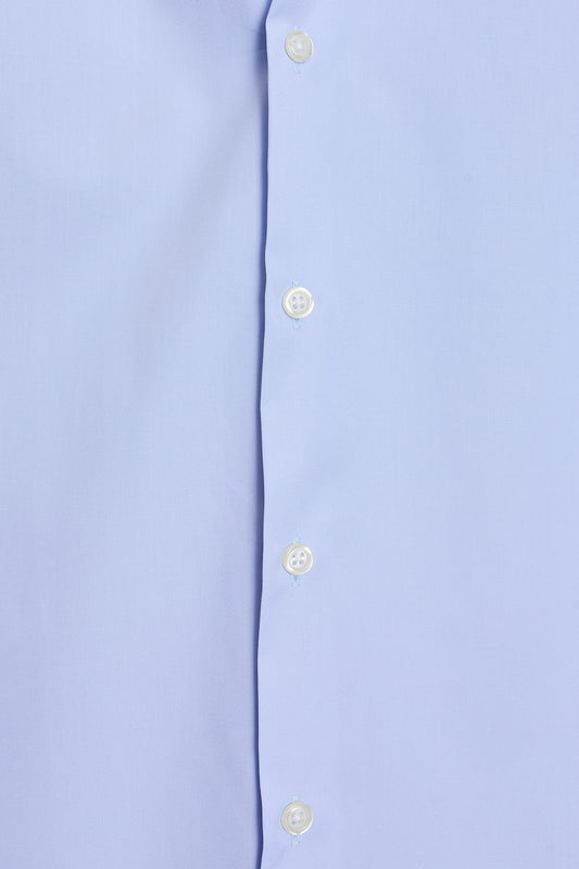Camisa cuello híbrido azul claro
