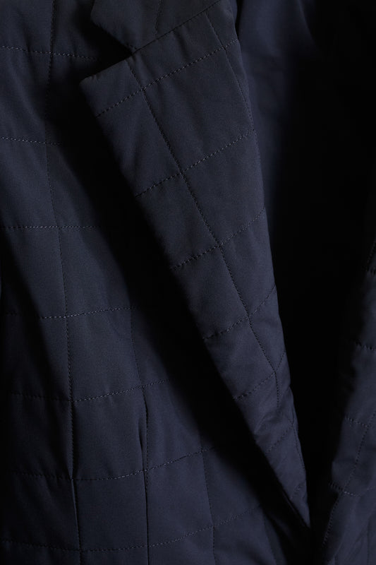 Americana acolchada azul marino