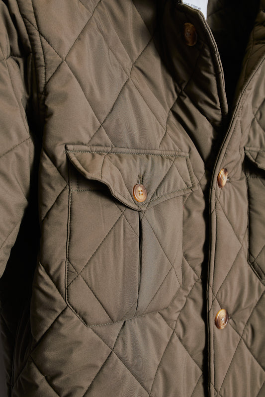 Sahariana acolchada verde