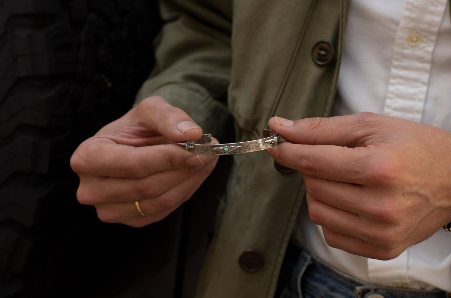 Pulsera brazalete plata navajo Hippie Crew